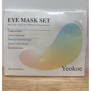 Yeokoe Eye Set Patches Dark Circles Eye Mask Puffy Eyes Reduce Wrinkles 20 Pairs